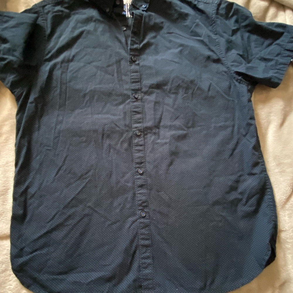 Denim & Flower Ricky Sing Men's Black Short Sleeve Shirt size L